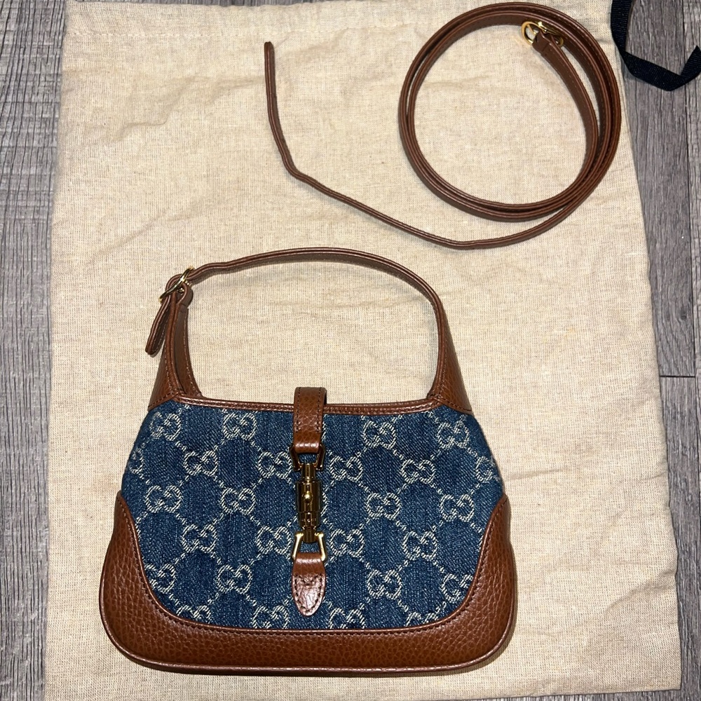 🤍GUCCI Jackie Denim Bag Mini🤍